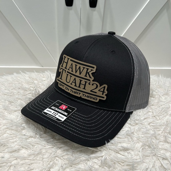 Hawk Tuah Laser engraved Richardson 112 trucker hat. - Picture 2 of 2